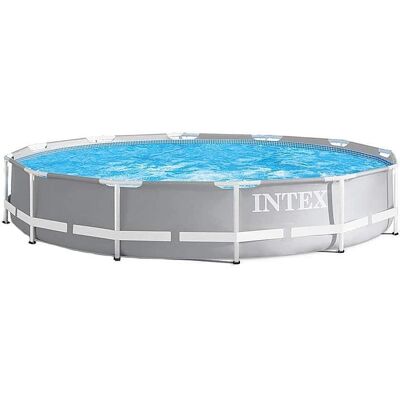 Intex - Prism Metal Frame Above Ground Round Swimming Pool (No Pump) Intex - Prism Metal Frame Above Ground Round Swimming Pool (No Pump)