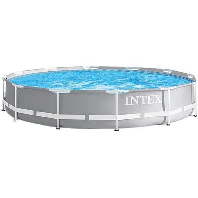 Intex - Metal Frame Above Ground Pool w/ Pump Intex - Metal Frame Above Ground Pool w/ Pump