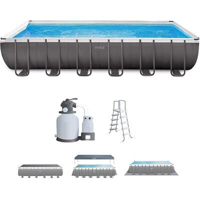 Intex - 24' x 12' x 52" Rectangular Pool w/ Pump Intex - 24' x 12' x 52" Rectangular Pool w/ Pump