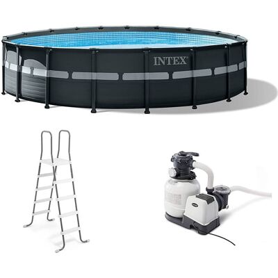 Intex - Round Above Ground Pool Set w/ Pump Intex - Round Above Ground Pool Set w/ Pump