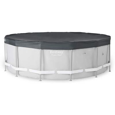 Bestway - PVC 14 Foot Pool Cover for Pro Frame Pools, Pool Not Included - Black Bestway - PVC 14 Foot Pool Cover for Pro Frame Pools, Pool Not Included - Black