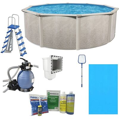 Aquarian - Phoenix 15ft x 52in Above Ground Swimming Pool w/Pump and Pool Ladder Aquarian - Phoenix 15ft x 52in Above Ground Swimming Pool w/Pump and Pool Ladder