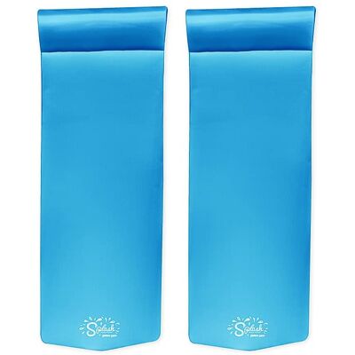 TRC Recreation - Splash 70 Inch Foam Raft Lounger Pool Lake Float, (2 Pack) - Blue TRC Recreation - Splash 70 Inch Foam Raft Lounger Pool Lake Float, (2 Pack) - Blue