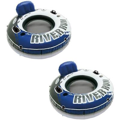 Intex - River Run Inflatable Floating Water Tube Raft for Lake/Pool/River (2 Pack) Intex - River Run Inflatable Floating Water Tube Raft for Lake/Pool/River (2 Pack)