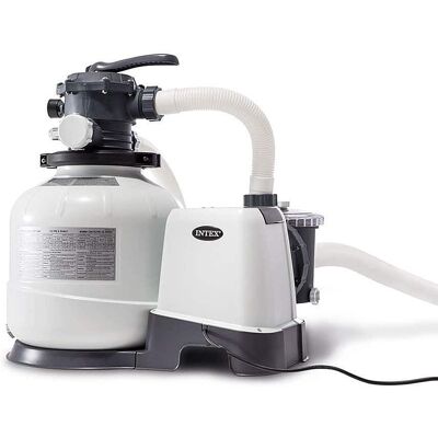 Intex - 2800 GPH Above Ground Pool Sand Filter Pump with Automatic Timer - White Intex - 2800 GPH Above Ground Pool Sand Filter Pump with Automatic Timer - White