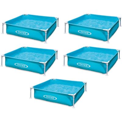 Intex - Mini Frame Kiddie 4ft x 4ft x 12in Beginner Frame Swimming Pool (5 Pack) Intex - Mini Frame Kiddie 4ft x 4ft x 12in Beginner Frame Swimming Pool (5 Pack)