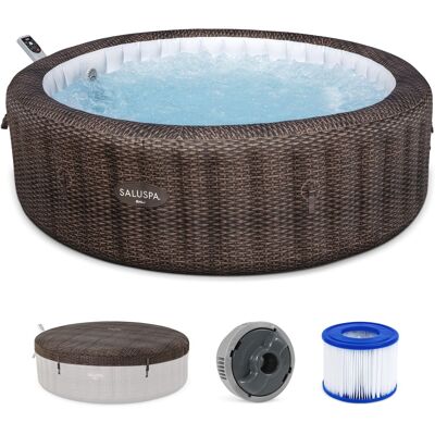 Bestway - SaluSpa Bali Smart AirJet Inflatable Hot Tub w/ EnergySense Cover - Brown Bestway - SaluSpa Bali Smart AirJet Inflatable Hot Tub w/ EnergySense Cover - Brown