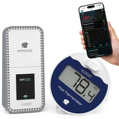 La Crosse Technology - Pool Preserver Wi-Fi Alert and Monitoring System - White La Crosse Technology - Pool Preserver Wi-Fi Alert and Monitoring System - White