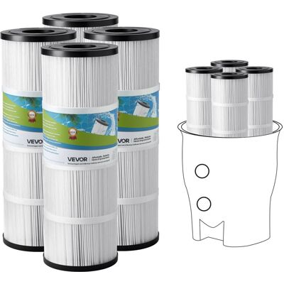 VEVOR - Pool Filter Cartridge, 4x 80 Sq. Ft, Spa Hot Tub Filter Cartridge Replacement, Compatible with Pentair CCP320 - Black VEVOR - Pool Filter Cartridge, 4x 80 Sq. Ft, Spa Hot Tub Filter Cartridge Replacement, Compatible with Pentair CCP320 - Black
