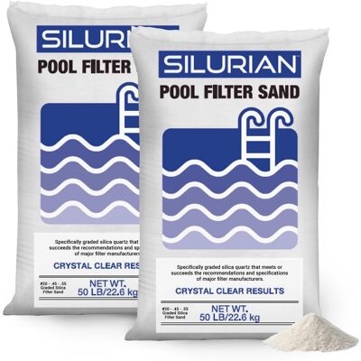 U.S. Silica - 2 Pack SILURIAN 20 Grade Pool Filter Sand for Optimal Filtration U.S. Silica - 2 Pack SILURIAN 20 Grade Pool Filter Sand for Optimal Filtration