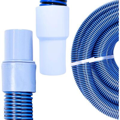 Swimline - HydroTools 30’ Premium Spiral Wound Pool Vacuum Hose with Swivel Cuff - Blue, Black Swimline - HydroTools 30’ Premium Spiral Wound Pool Vacuum Hose with Swivel Cuff - Blue, Black