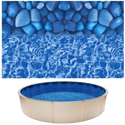 VEVOR - 18ft Pool Liner, Round Overlap Swimming Pool Liner for 52 in Wall Height, Premium Vinyl, Easy Install with Leak-Proof - Boulder Swirl VEVOR - 18ft Pool Liner, Round Overlap Swimming Pool Liner for 52 in Wall Height, Premium Vinyl, Easy Install with Leak-Proof - Boulder Swirl