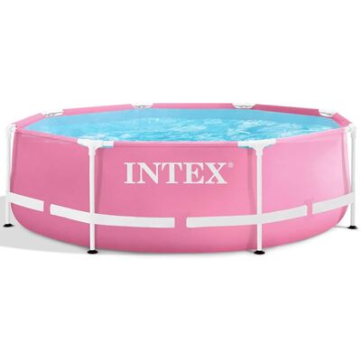 Intex - Metal Frame Pool - Pink 8'x30" Intex - Metal Frame Pool - Pink 8'x30"