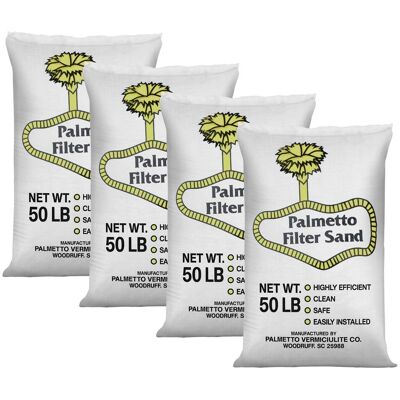 Palmetto - 50lb Bag Natural Pool Filter Sand for Residential & Commercial, 4 Pack Palmetto - 50lb Bag Natural Pool Filter Sand for Residential & Commercial, 4 Pack