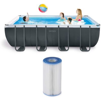 Intex - Ultra XTR 18' x 9' x 52" Rectangular Metal Frame Above Ground Pool Set Intex - Ultra XTR 18' x 9' x 52" Rectangular Metal Frame Above Ground Pool Set