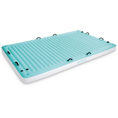 Intex - Intex: Floating Water Lounge - Teal & White Water & Pool Float, 122” x72”x7” Intex - Intex: Floating Water Lounge - Teal & White Water & Pool Float, 122” x72”x7”