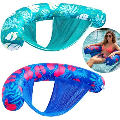 Joyfy - 2Pack Inflatable Pool Float Chairs, Inflatable Pool Noodle Chair with Sling, Floating Pool Lounge for Adult Summer Joyfy - 2Pack Inflatable Pool Float Chairs, Inflatable Pool Noodle Chair with Sling, Floating Pool Lounge for Adult Summer