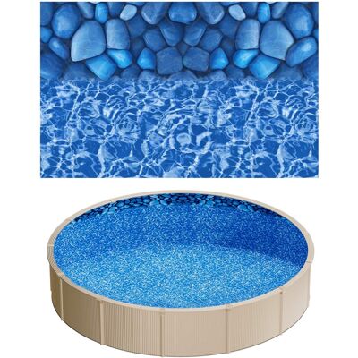 VEVOR - 24ft Pool Liner, Round Overlap Swimming Pool Liner for 52 in Wall Height, Premium Vinyl, Easy Install - Boulder Swirl VEVOR - 24ft Pool Liner, Round Overlap Swimming Pool Liner for 52 in Wall Height, Premium Vinyl, Easy Install - Boulder Swirl