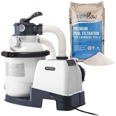 Intex - Krystal Clear 1500GPH Sand Filter Pump & OptiFlow Premium Pool Filter Sand Intex - Krystal Clear 1500GPH Sand Filter Pump & OptiFlow Premium Pool Filter Sand