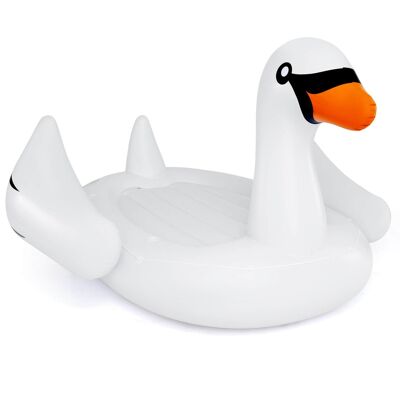 Costway - Inflatable Swan Island Giant 4-Person Swan Pool Float with Cups Holders - White Costway - Inflatable Swan Island Giant 4-Person Swan Pool Float with Cups Holders - White