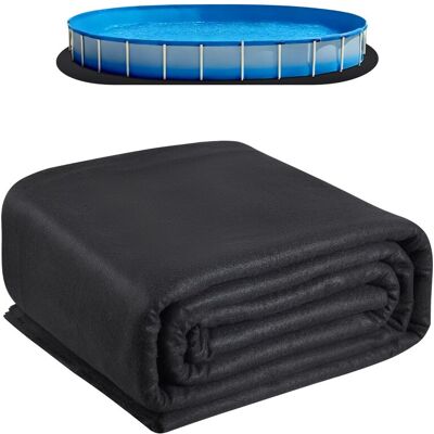 VEVOR - Oval Pool Liner Pad, 15 x 30 ft Pool Liner Pad for Above Ground Swimming Pools, Extra-Thick Pool Mat,Prevents Punctures - Black VEVOR - Oval Pool Liner Pad, 15 x 30 ft Pool Liner Pad for Above Ground Swimming Pools, Extra-Thick Pool Mat,Prevents Punctures - Black