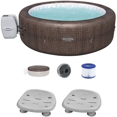 Bestway - Coleman St Moritz AirJet Inflatable Hot Tub with 2 SaluSpa Non Slip Seat - Brown Bestway - Coleman St Moritz AirJet Inflatable Hot Tub with 2 SaluSpa Non Slip Seat - Brown