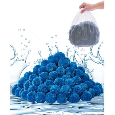 VEVOR - Pool Filter Balls for Sand Filter, 1.5 lbs, Filter Balls Replace Pool Filter Sand, Reusable Polyester Fiber Filter - Blue VEVOR - Pool Filter Balls for Sand Filter, 1.5 lbs, Filter Balls Replace Pool Filter Sand, Reusable Polyester Fiber Filter - Blue