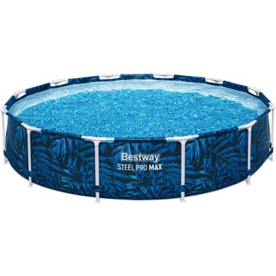 Bestway - Steel Pro MAX: Pool Set - 12'x30" Tropical - Multicolored Bestway - Steel Pro MAX: Pool Set - 12'x30" Tropical - Multicolored
