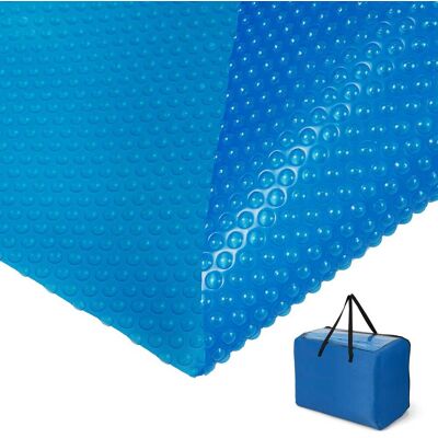 Costway - 12 x 24 ft Rectangular Pool Solar Cover 12 Mil Heat Retaining Blanket with Carry Bag Costway - 12 x 24 ft Rectangular Pool Solar Cover 12 Mil Heat Retaining Blanket with Carry Bag