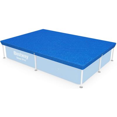 Bestway - Flowclear Rectangle 7'4" x 60" Above Ground Swim Pool Cover (Cover Only) - Blue Bestway - Flowclear Rectangle 7'4" x 60" Above Ground Swim Pool Cover (Cover Only) - Blue