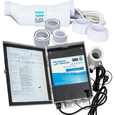 Swimline - 87615 Salt Water Chlorine Generator System, 15K Gallon Swimming Pools - White Swimline - 87615 Salt Water Chlorine Generator System, 15K Gallon Swimming Pools - White