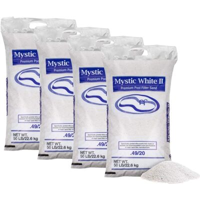 U.S. Silica - 50 Pound Mystic White II Swimming Pool Filter Sand, White (4 Pack) U.S. Silica - 50 Pound Mystic White II Swimming Pool Filter Sand, White (4 Pack)