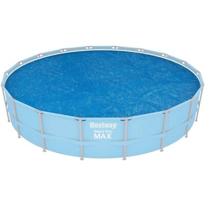 Bestway - Flowclear 18' Round Solar Pool Cover for Above Ground Pools (Cover Only) - Blue Bestway - Flowclear 18' Round Solar Pool Cover for Above Ground Pools (Cover Only) - Blue