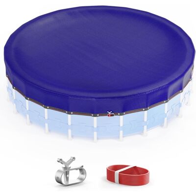 Winado - 18FT Round Winter Cover Only for Above Ground Pools, Heavy-Duty Solar Round Pool Cover for Outdoor Garden Swimming Pools - Blue Winado - 18FT Round Winter Cover Only for Above Ground Pools, Heavy-Duty Solar Round Pool Cover for Outdoor Garden Swimming Pools - Blue