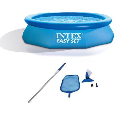 Intex - 10'x2.5' Kid Swimming Pool w/Filter Pump & Cleaning Maintenance Kit Intex - 10'x2.5' Kid Swimming Pool w/Filter Pump & Cleaning Maintenance Kit