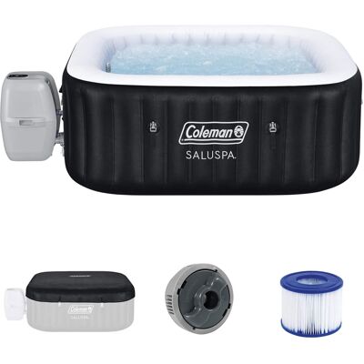 Coleman - Hawaii 4-6 Person AirJet Inflatable Hot Tub w/EnergySense Cover, 71"x28" - Black Coleman - Hawaii 4-6 Person AirJet Inflatable Hot Tub w/EnergySense Cover, 71"x28" - Black