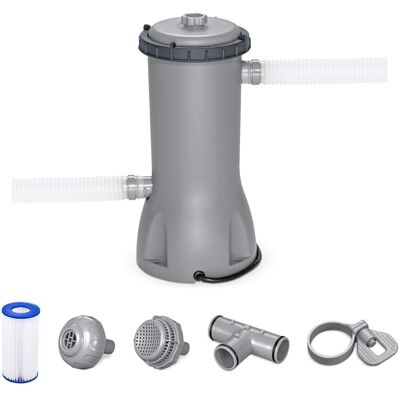 Bestway - Flowclear 1,000 Gallons per Hour Above Ground Swimming Pool Filter Pump - Gray Bestway - Flowclear 1,000 Gallons per Hour Above Ground Swimming Pool Filter Pump - Gray
