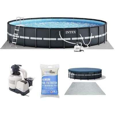 Intex - Ultra XTR Frame 18'x52" Above Ground Pool and OptiFlow Premium Filter Sand Intex - Ultra XTR Frame 18'x52" Above Ground Pool and OptiFlow Premium Filter Sand