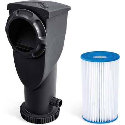 Funsicle - 1500 Gallon SkimmerPlus Filter Pump System for Above Ground Pool - Black Funsicle - 1500 Gallon SkimmerPlus Filter Pump System for Above Ground Pool - Black
