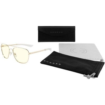 GUNNAR - Mustang Computer Glasses with Blue Light Reduction, Amber Lenses - Gold GUNNAR - Mustang Computer Glasses with Blue Light Reduction, Amber Lenses - Gold