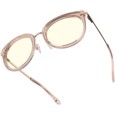 GUNNAR - Womens Computer Glasses - Lahti, Clear Lens - Blue Light Blocking, Releive Dry Eye, Anti Glare - Rose Crystal GUNNAR - Womens Computer Glasses - Lahti, Clear Lens - Blue Light Blocking, Releive Dry Eye, Anti Glare - Rose Crystal