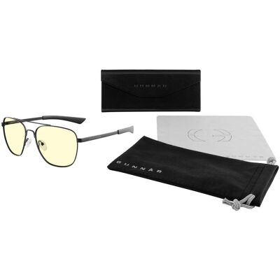 GUNNAR - Mustang Computer Glasses with Blue Light Reduction, Amber Lenses - Onyx GUNNAR - Mustang Computer Glasses with Blue Light Reduction, Amber Lenses - Onyx