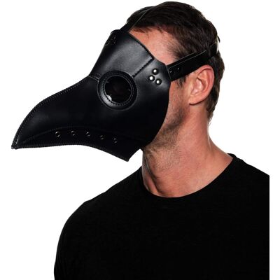 Underwraps - Plague Doctor Faux Leather Adult Costume Mask - Black Underwraps - Plague Doctor Faux Leather Adult Costume Mask - Black