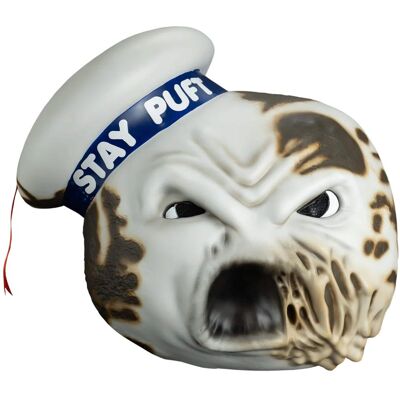 Trick or Treat Studios - Ghostbusters Toasted Stay Puft Marshmallow Man Adult Vinyl Costume Mask - White Trick or Treat Studios - Ghostbusters Toasted Stay Puft Marshmallow Man Adult Vinyl Costume Mask - White