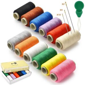 Singer - 12 Color Sewing Thread Kit with 350 Yards Per Spool Singer - 12 Color Sewing Thread Kit with 350 Yards Per Spool