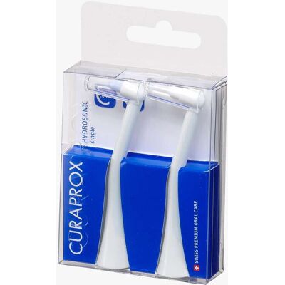 Curaprox - Brush Head Hydrosonic, Single Duo - White Curaprox - Brush Head Hydrosonic, Single Duo - White