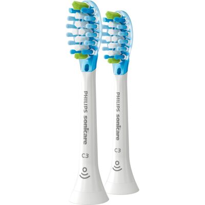 Philips Sonicare - Premium Plaque Control Brush Heads (2-Pack) - White Philips Sonicare - Premium Plaque Control Brush Heads (2-Pack) - White