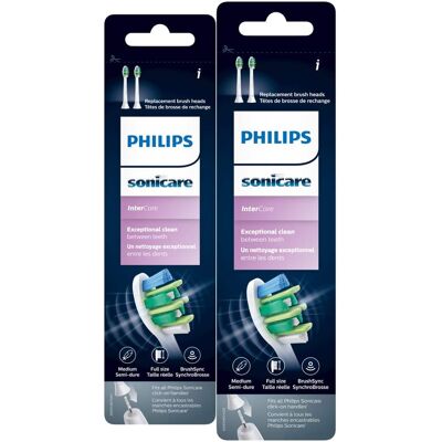 Philips - Sonicare Intercare Brush Head 4pk Philips - Sonicare Intercare Brush Head 4pk