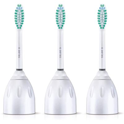 Philips - Sonicare Genuine E-Series Replacement Toothbrush Heads, HX7023/30 - 3 Pack - White Philips - Sonicare Genuine E-Series Replacement Toothbrush Heads, HX7023/30 - 3 Pack - White