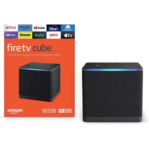 Amazon - Fire TV Cube, with AI-powered Fire TV Search, Hands-free streaming device w/ Alexa, Wi-Fi 6E, 16 GB, 4K Ultra HD - Black Amazon - Fire TV Cube, with AI-powered Fire TV Search, Hands-free streaming device w/ Alexa, Wi-Fi 6E, 16 GB, 4K Ultra HD - Black